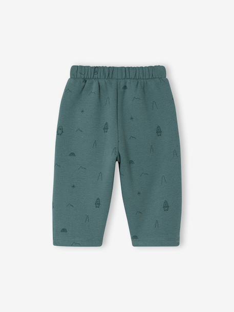 Wide trousers for baby beige+emerald green - vertbaudet enfant 