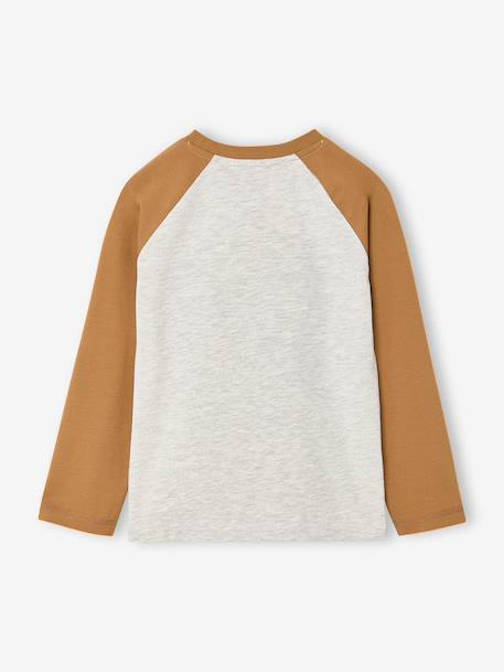 Long-sleeved T-shirt for boys green+navy blue+ochre - vertbaudet enfant 
