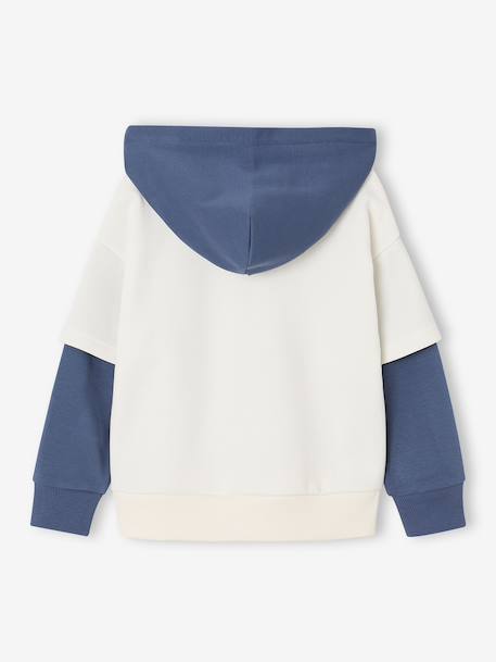 Sweat à capuche garçon écru - vertbaudet enfant 