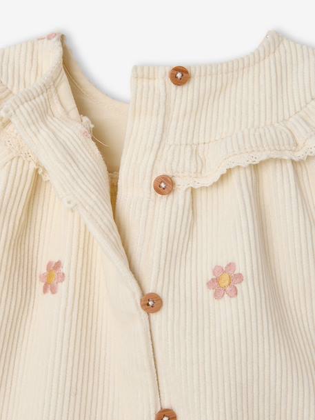 Ensemble robe et collants naissance vanille - vertbaudet enfant 