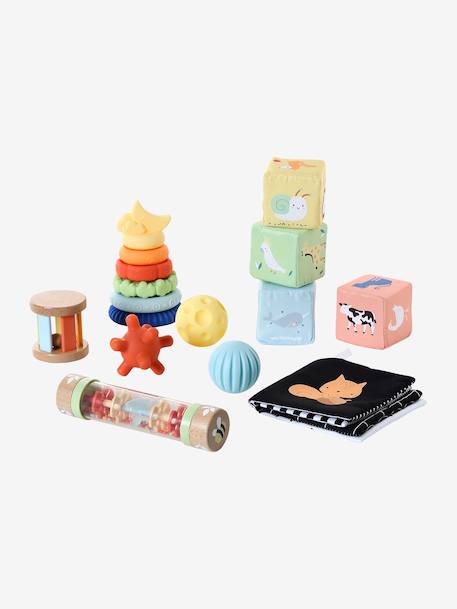 Discovery set: SENSORY DEVELOPMENT AND EARLY FINE MOTOR SKILLS GAMES in FSC® wood multicoloured - vertbaudet enfant 
