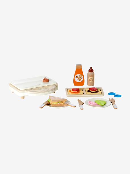 FSC100® wooden waffle maker play set ecru - vertbaudet enfant 