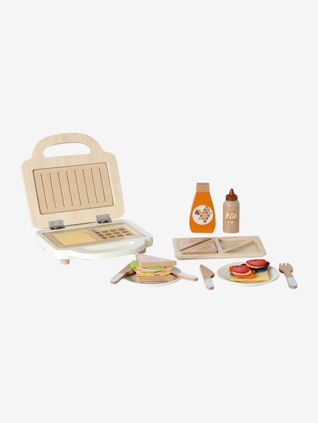 Appareil gaufres croque-monsieur en bois FSC® écru - vertbaudet enfant 