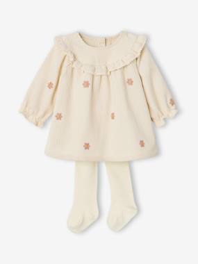 -Dress and tights set for newborn