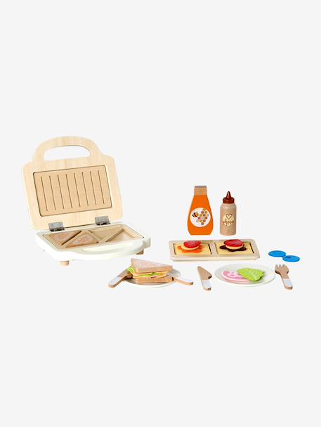 FSC100® wooden waffle maker play set ecru - vertbaudet enfant 