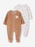 Pack of 2 baby sleepsuits with front opening cappuccino+pale pink+sage green - vertbaudet enfant 