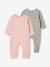 Pack of 2 baby sleepsuits with back opening sage green - vertbaudet enfant 