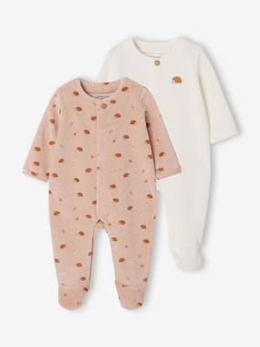 -Pack of 2 newborn sleepsuits