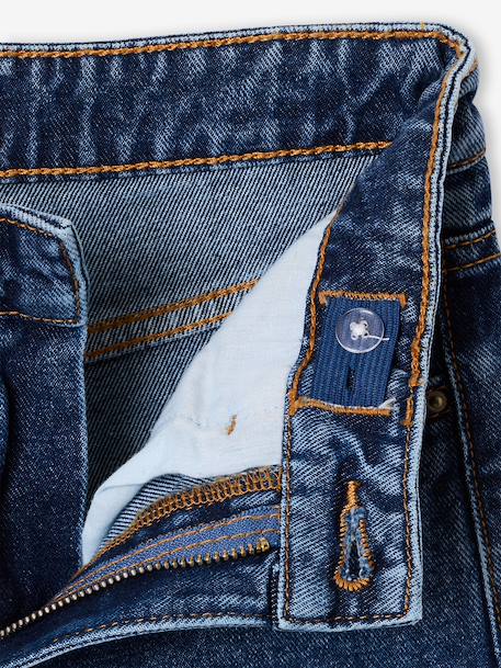 Jean droit fille bleu foncé+bleu moyen+denim gris - vertbaudet enfant 
