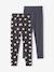 Lot de 2 leggings fille Basics bois de rose+gris foncé+kaki+marron imprimé+vert sauge - vertbaudet enfant 