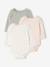 Pack of 3 long-sleeved bodysuits for baby pale pink - vertbaudet enfant 