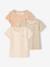 Pack of 3 short-sleeved T-shirts for girls beige - vertbaudet enfant 