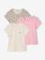 Pack of 3 short-sleeved T-shirts for girls beige - vertbaudet enfant 