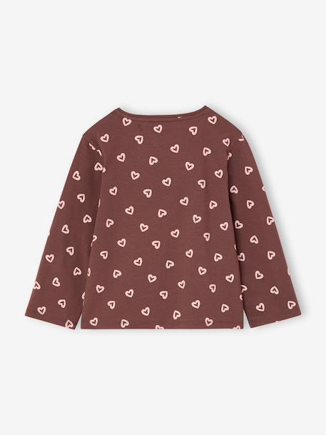 Lot de 3 t-shirts fille fantaisie manches longues anthracite+bleu grisé+corail+écru+indigo+mauve+rose - vertbaudet enfant 