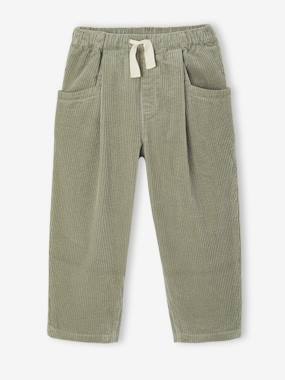 Fille-Pantalon fille velours forme loose 