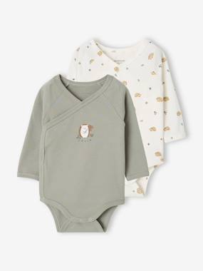 Bébé-Lot de 2 bodies naissance manches longues 