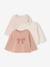 Pack of 3 long-sleeved Basic t-shirts for babies old rose+rosy - vertbaudet enfant 