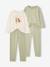 Pack of 2 long pyjamas for girls sage green - vertbaudet enfant 