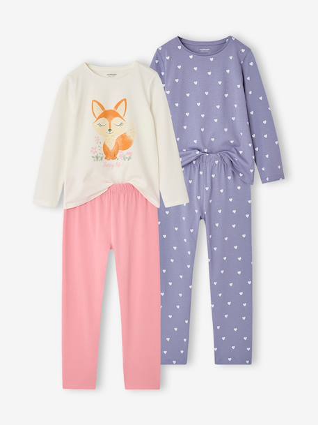 Lot 2 pyjamas fille écru - vertbaudet enfant 