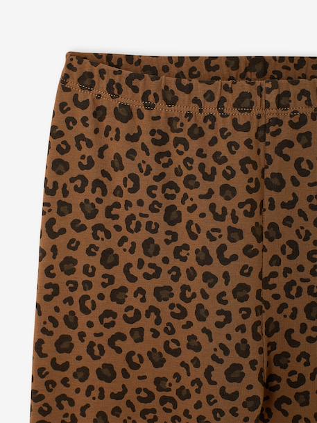 Legging fille motif zébré capsule mère-fille beige+chocolat - vertbaudet enfant 