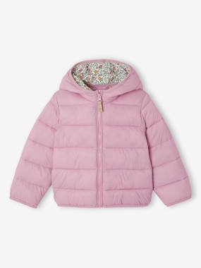 -Lightweight hooded puffer jacket for girls 