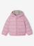 Lightweight hooded puffer jacket for girls grey green+lilac+navy blue+plum+rose - vertbaudet enfant 