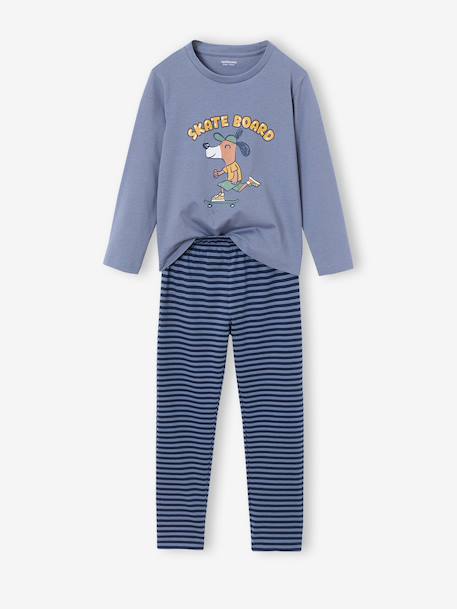 Pack of 2 pyjamas for boys grey blue - vertbaudet enfant 