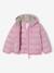 Lightweight hooded puffer jacket for girls grey green+lilac+navy blue+plum+rose - vertbaudet enfant 