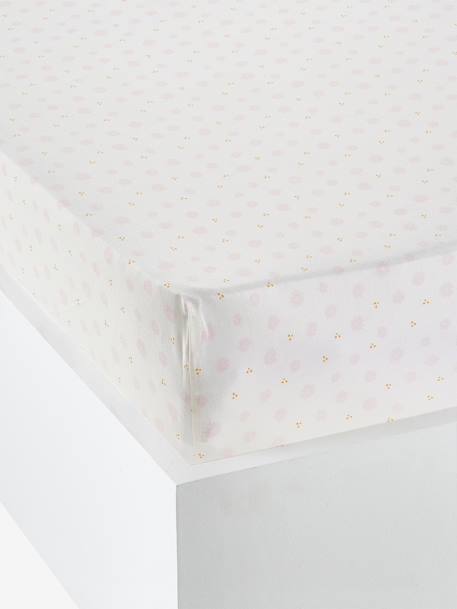 Fitted Sheet, LAPIN ROMANTIQUE White/Print - vertbaudet enfant 