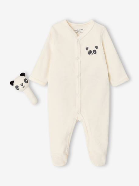 Coffret dors-bien et doudou bébé garçon écru - vertbaudet enfant 