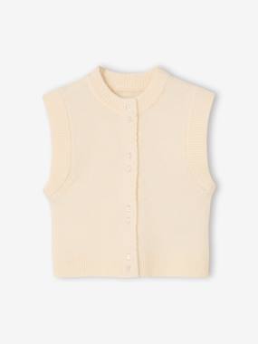 Fille-Gilet sans manches fille boutonné devant