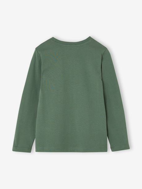 Long-sleeved T-shirt for boys anthracite+cappuccino+red+sage green+white - vertbaudet enfant 