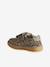 Baskets enfant fille cuir à scratchs beige+marron+vieux rose - vertbaudet enfant 