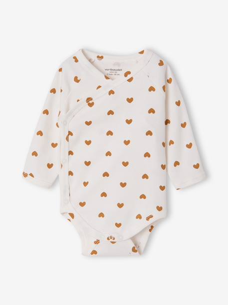 Pack of 5 long-sleeved bodysuits for newborn girls ecru - vertbaudet enfant 