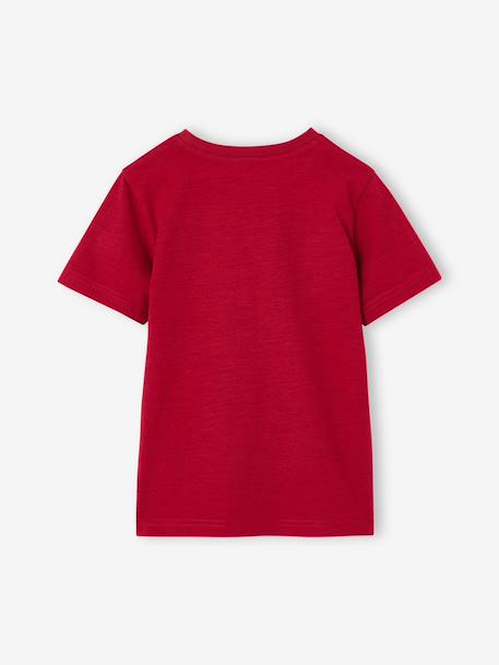 T-shirt garçon personnalisable manches courtes aubergine+blanc+BLEU+jaune pâle+mangue+rouge+sauge - vertbaudet enfant 
