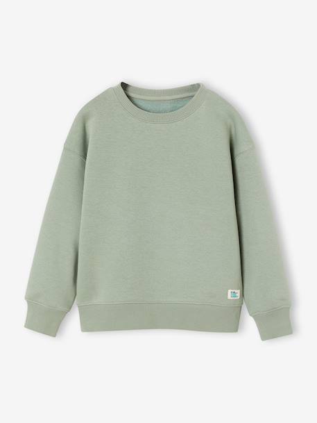 Lot de 2 sweats garçon col rond vert sauge - vertbaudet enfant 