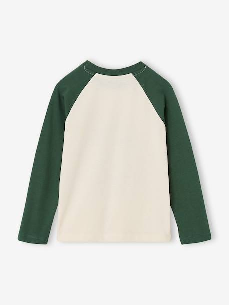 Long-sleeved T-shirt for boys green+navy blue+ochre - vertbaudet enfant 