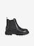 Zip-up synthetic ankle boots for girls black - vertbaudet enfant 