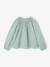 Girl's blouse with smocked sleeves ivory+sage green+vanilla - vertbaudet enfant 