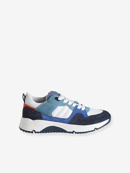 Basket enfant garçon cuir lacets marine - vertbaudet enfant 