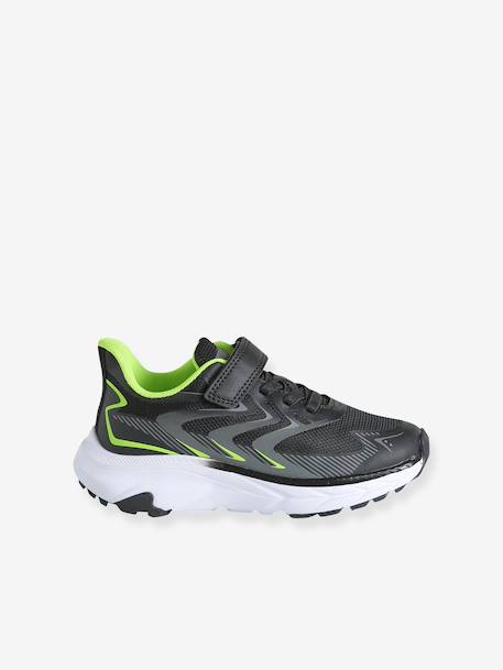 Trainers with touch-fastening strap in textile for boys black - vertbaudet enfant 
