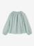 Girl's blouse with smocked sleeves ivory+sage green+vanilla - vertbaudet enfant 