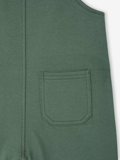 Fleece Dungarees for Babies BLUE DARK SOLID+dark green - vertbaudet enfant 