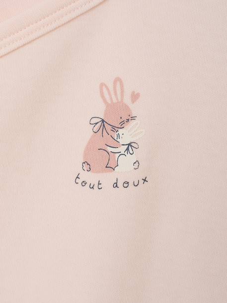 Lot de 2 bodies naissance manches longues cappuccino+rose pâle+vert sauge - vertbaudet enfant 
