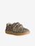 Baskets enfant fille cuir à scratchs beige+marron+vieux rose - vertbaudet enfant 