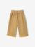 Wide-Leg Coloured Trousers with Tie Belt for Baby Girls beige+caramel+purple clover - vertbaudet enfant 