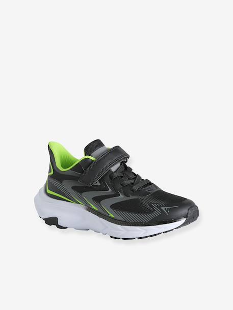 Trainers in textile with touch-fastening strap for boys black - vertbaudet enfant 