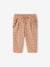 Fleece Trousers for Baby Girls beige+old rose+rose+rust+WHITE MEDIUM ALL OVER PRINTED - vertbaudet enfant 