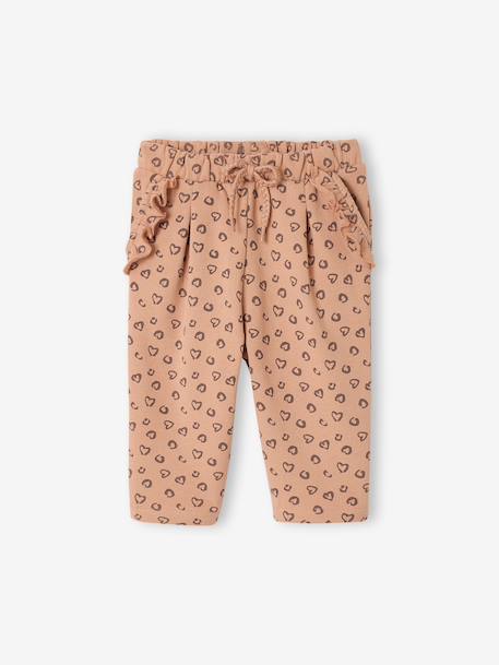 Pantalon bébé fille molleton beige+écru+rose+rouille+vieux rose - vertbaudet enfant 
