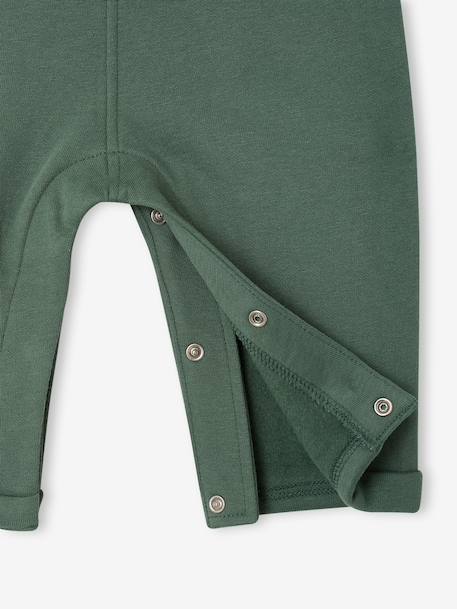 Fleece Dungarees for Babies BLUE DARK SOLID+dark green - vertbaudet enfant 